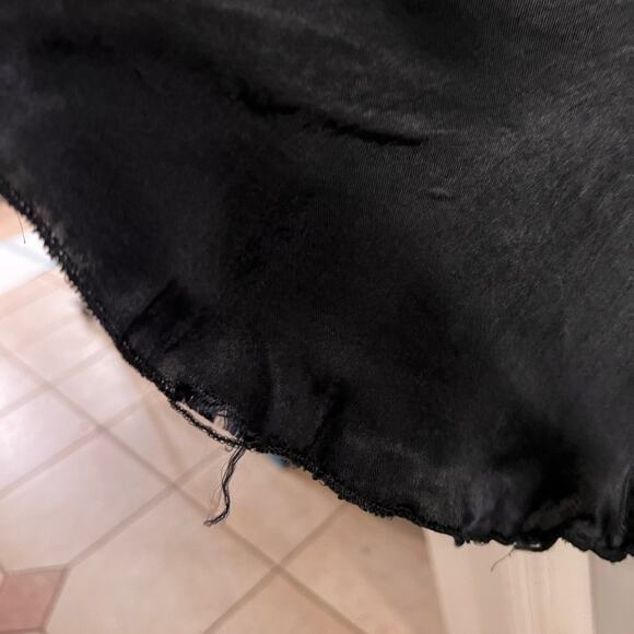 Forbidden vintage black velvet and satin beaded and sequins maxi skirt size xl - Picture 6 of 11